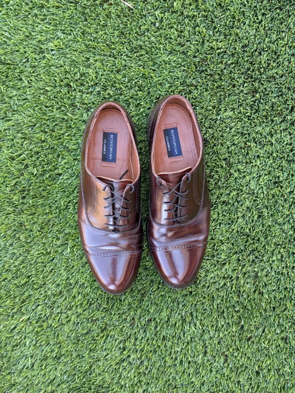 Men's Bostonian Classic Canton Brown Leather Dress Shoes 20352 Sz 11.5 M